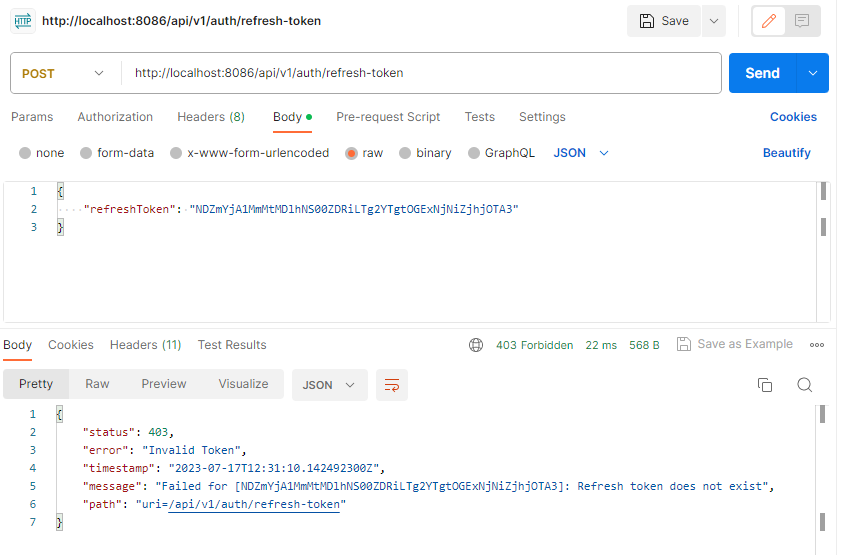 invalidRefreshToken